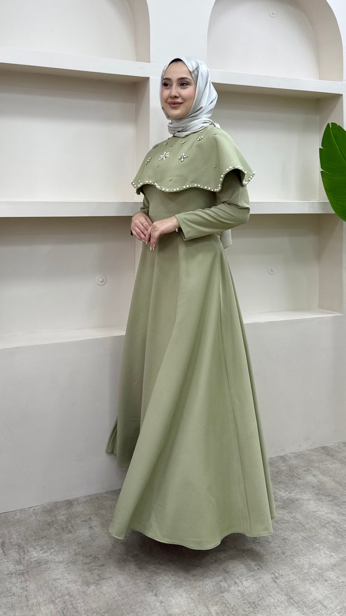 Vera Taşlı Abiye Yeşil