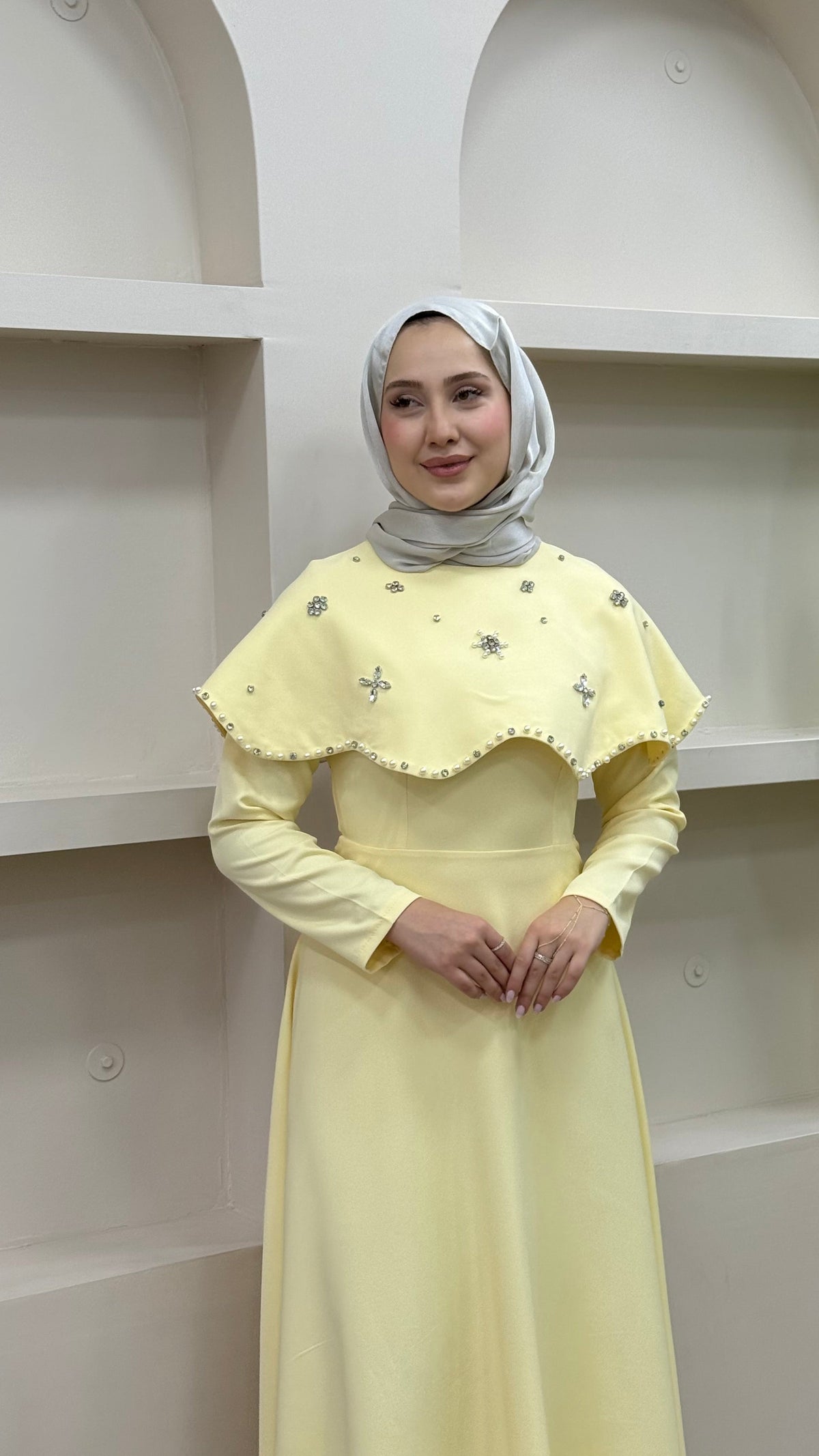 Vera Taşlı Abiye Sarı