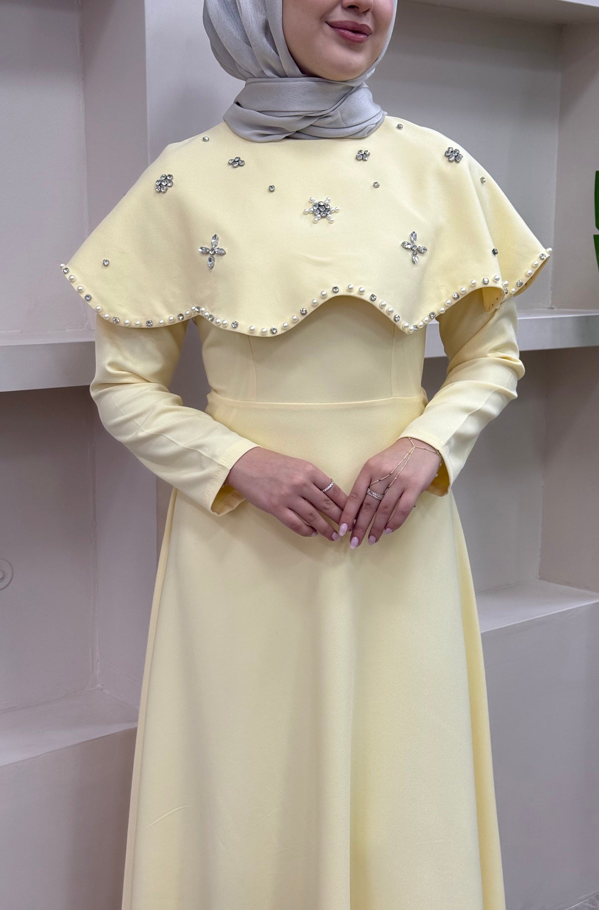 Vera Taşlı Abiye Sarı