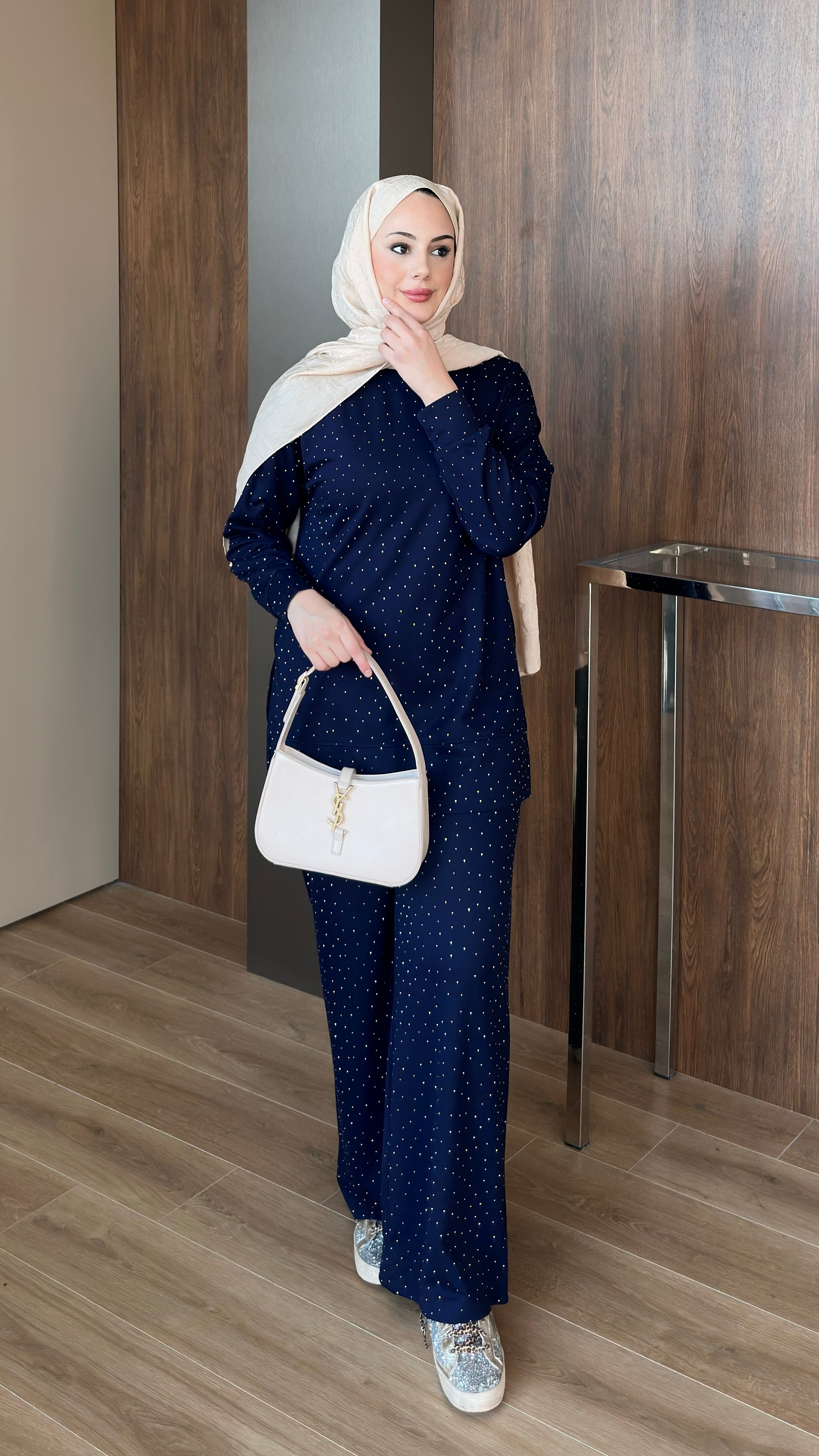 Taşlı Oysho Takım Lacivert