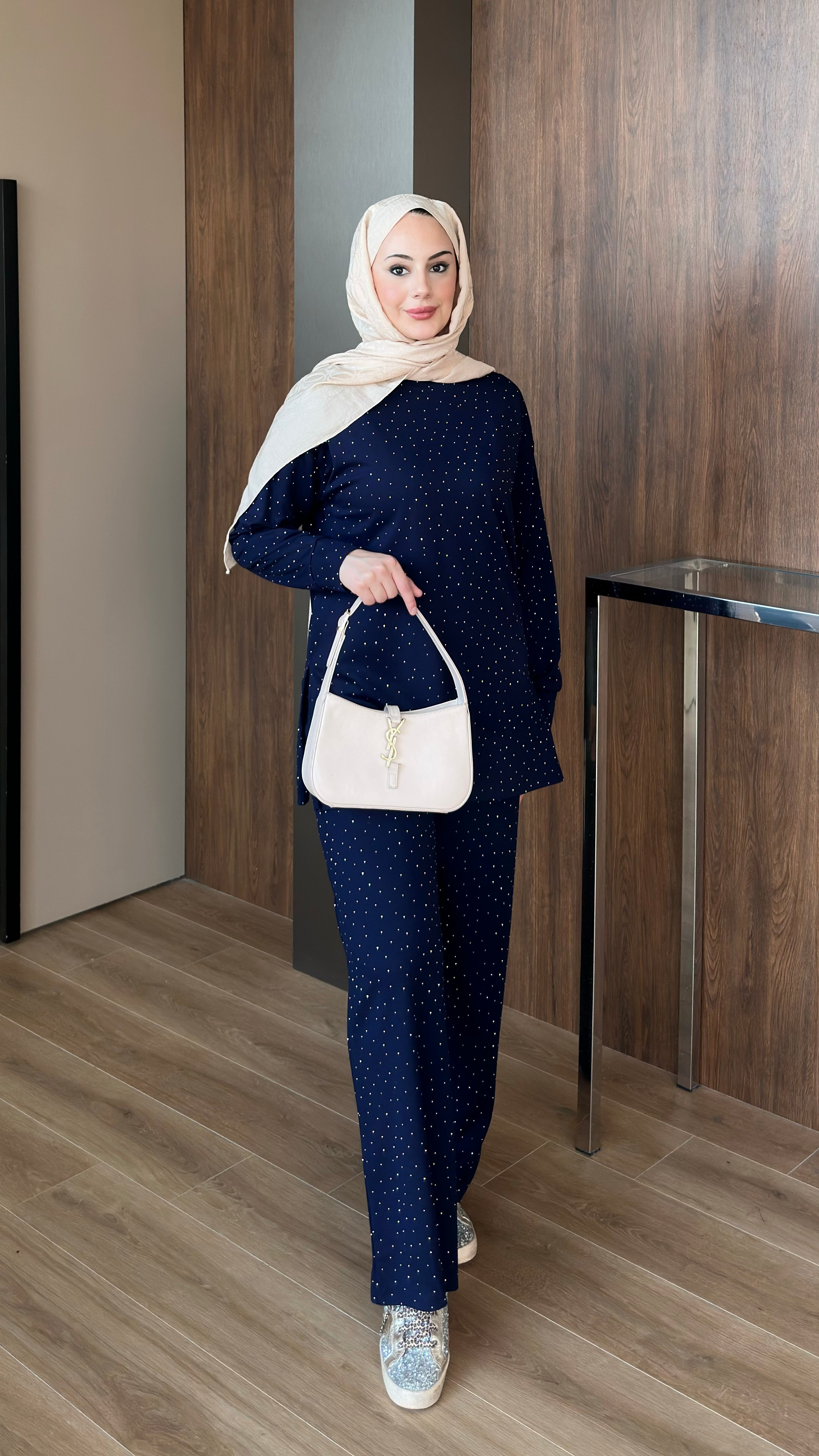 Taşlı Oysho Takım Lacivert