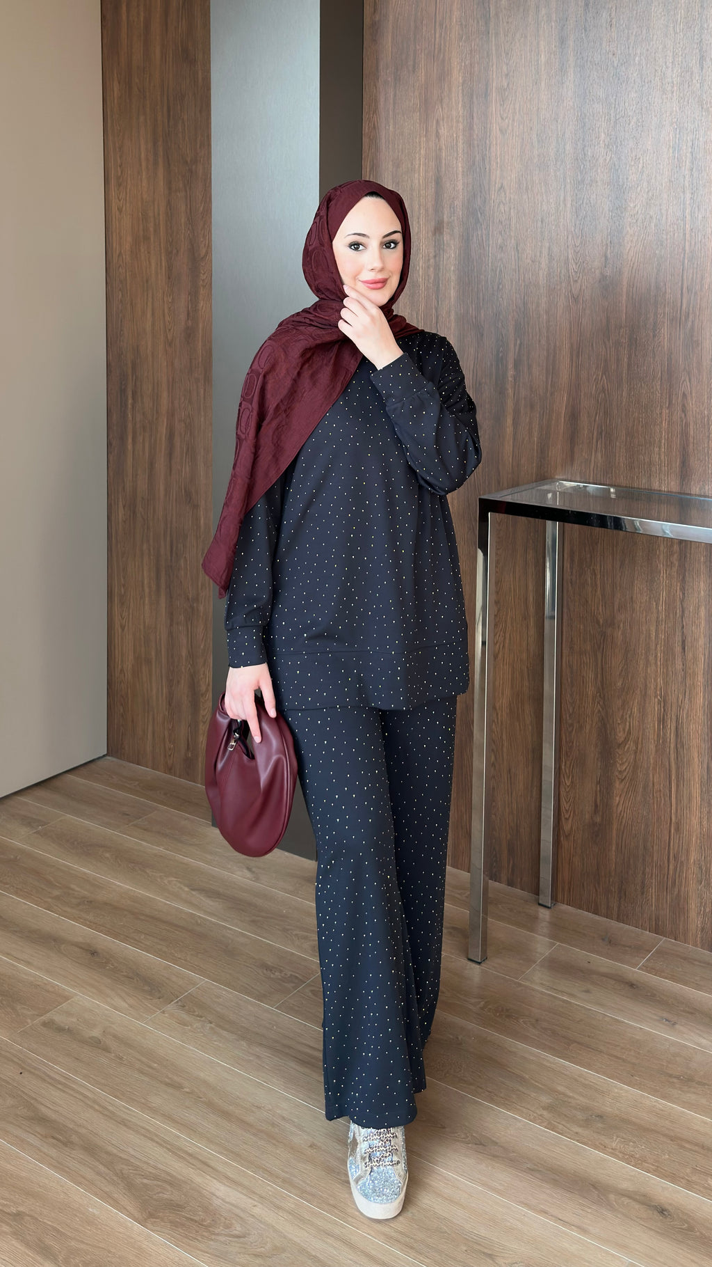 Taşlı Oysho Takım Antırasit