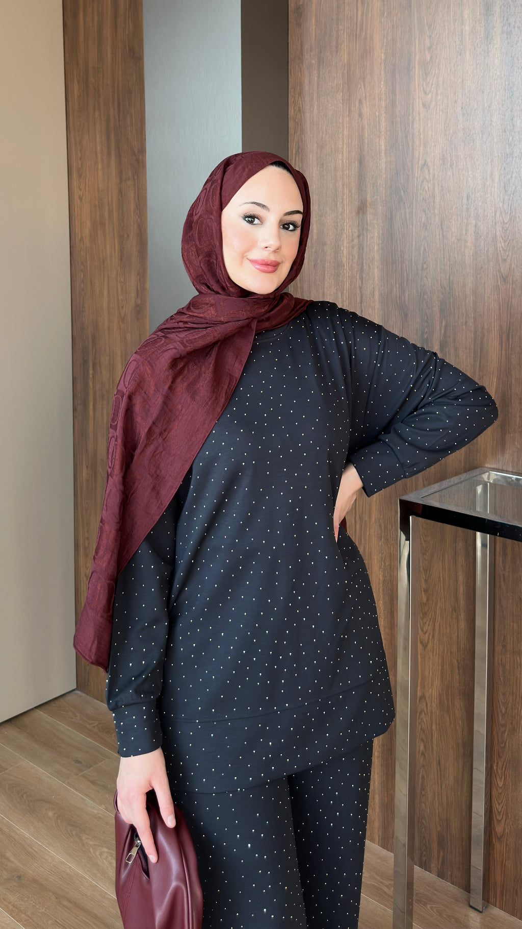 Taşlı Oysho Takım Antırasit