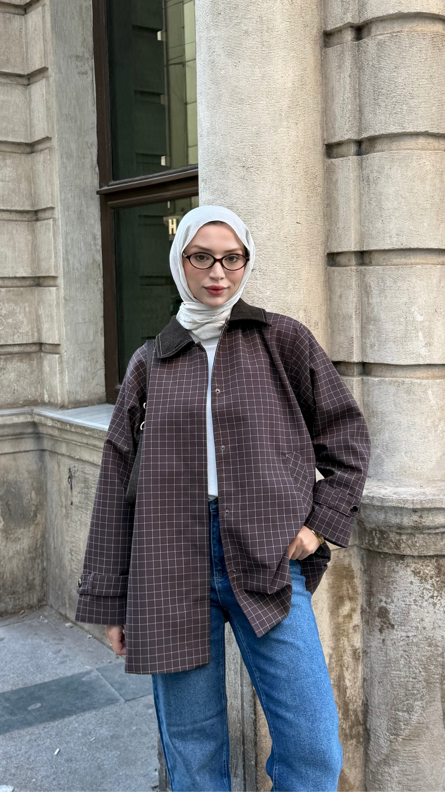 Kot Yaka Detaylı Astarlı Potikare Ceket Kahverengi