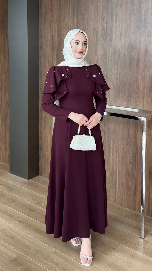 Katarina Omuzu Taşlı Abiye Mürdüm