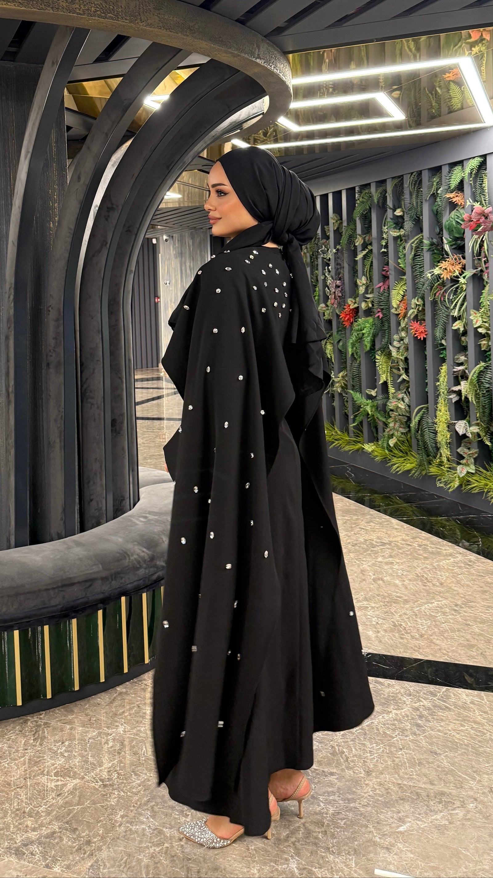 Valeria Taşlı Abiye Siyah