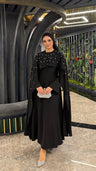 Valeria Taşlı Abiye Siyah