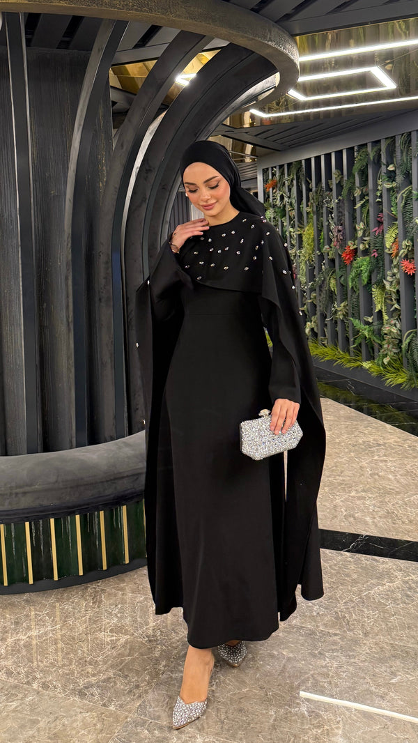 Valeria Taşlı Abiye Siyah