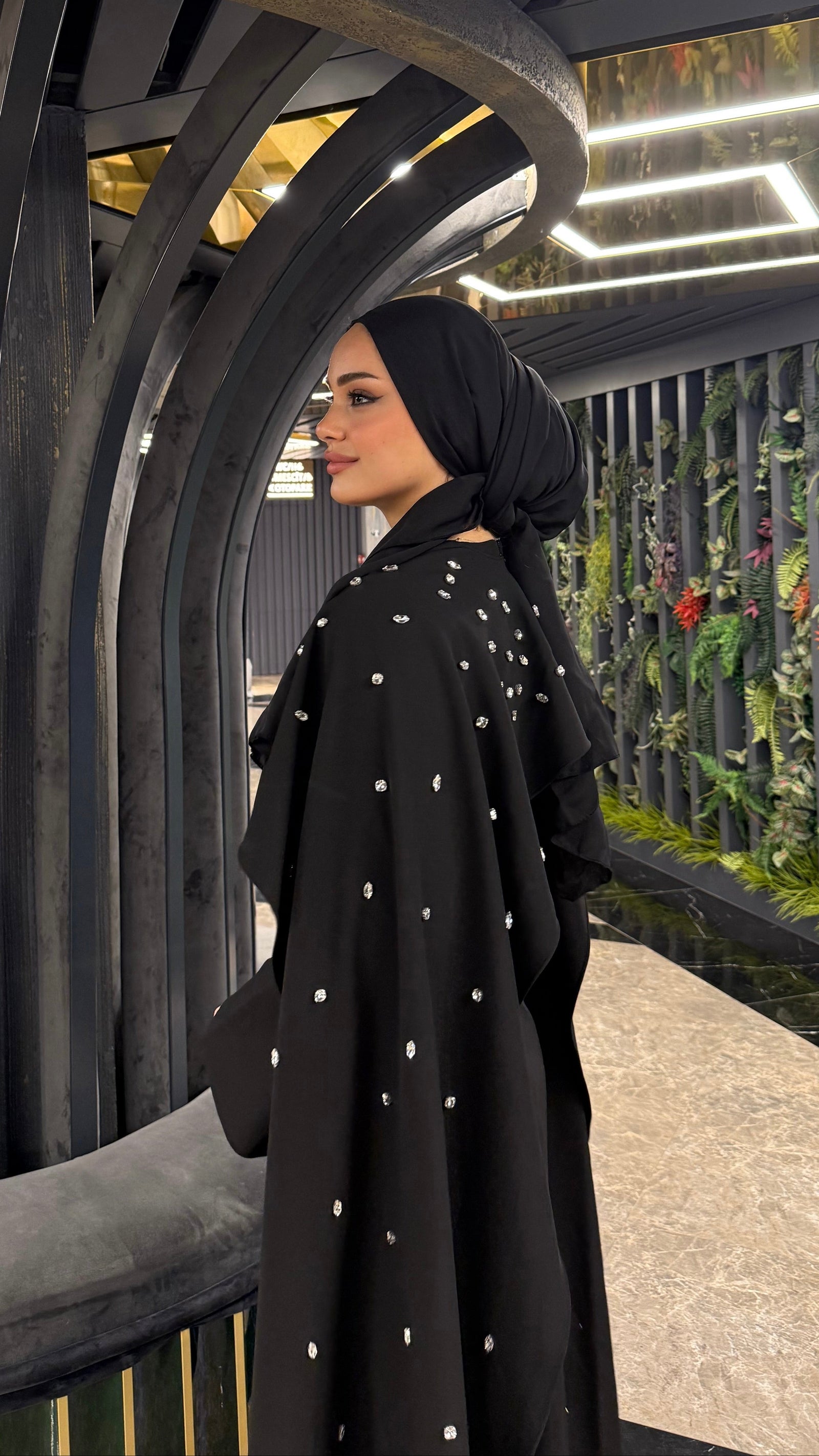 Valeria Taşlı Abiye Siyah