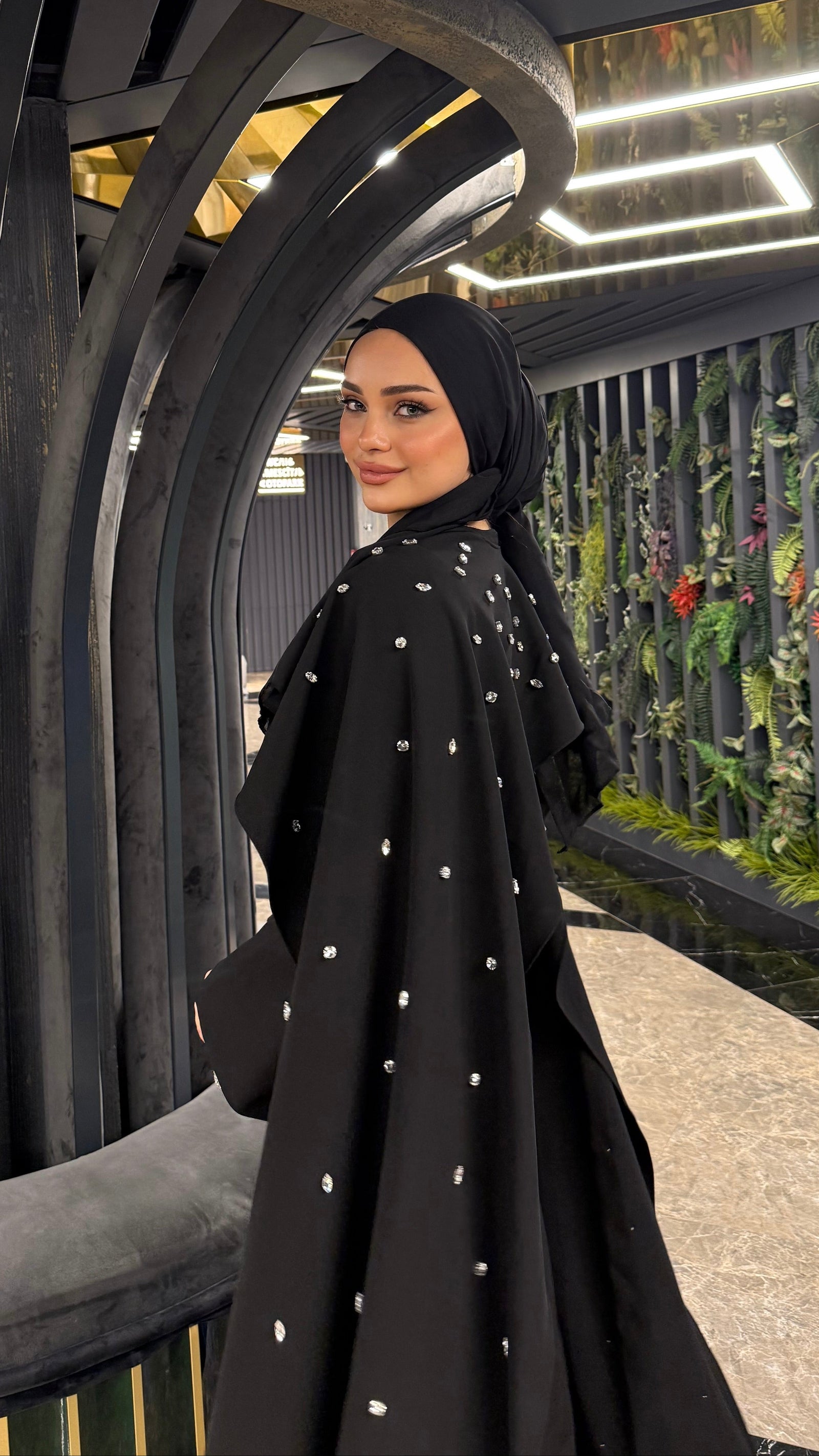 Valeria Taşlı Abiye Siyah