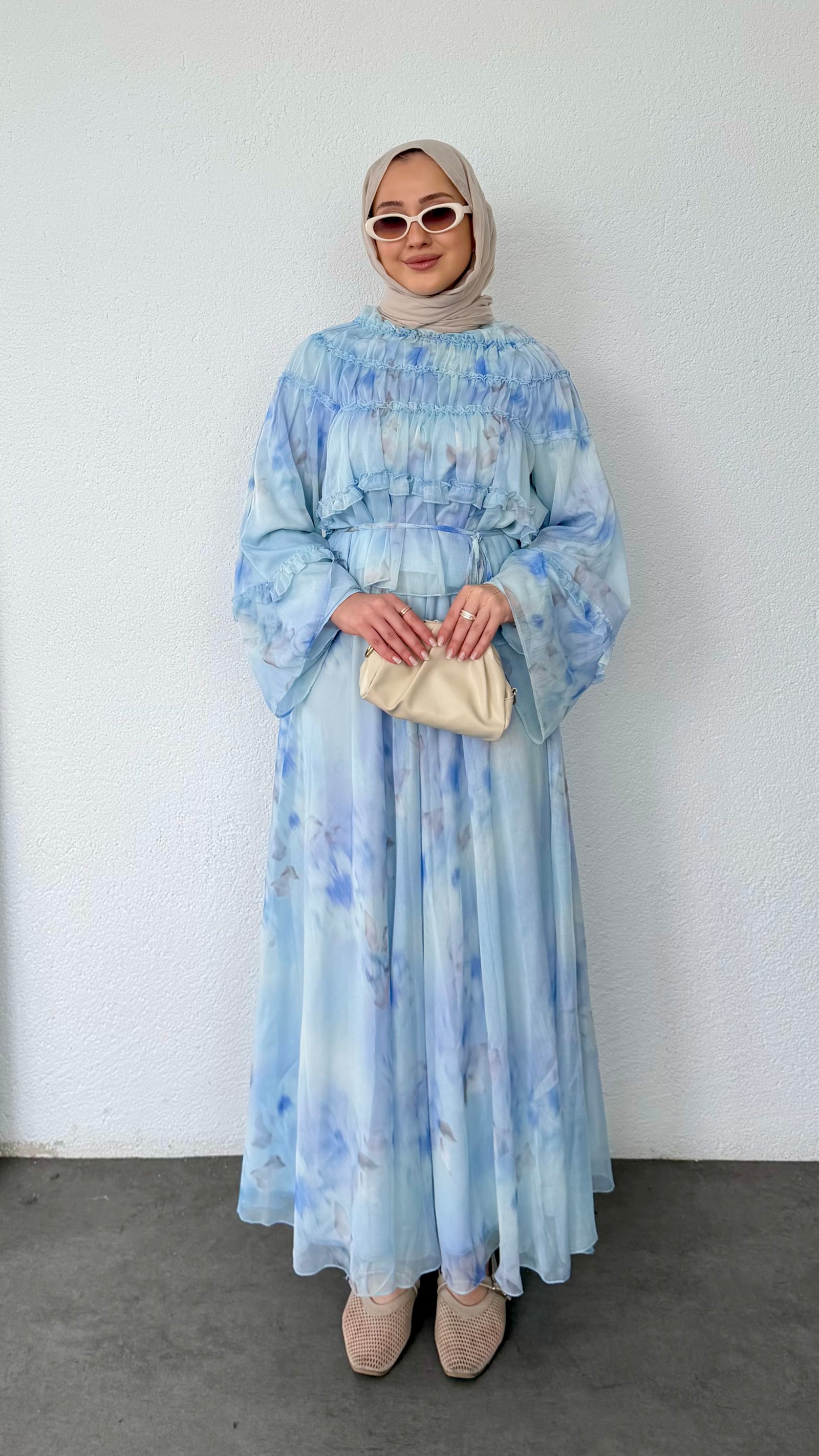 Flora Şifon Gipeli Takım Mavi