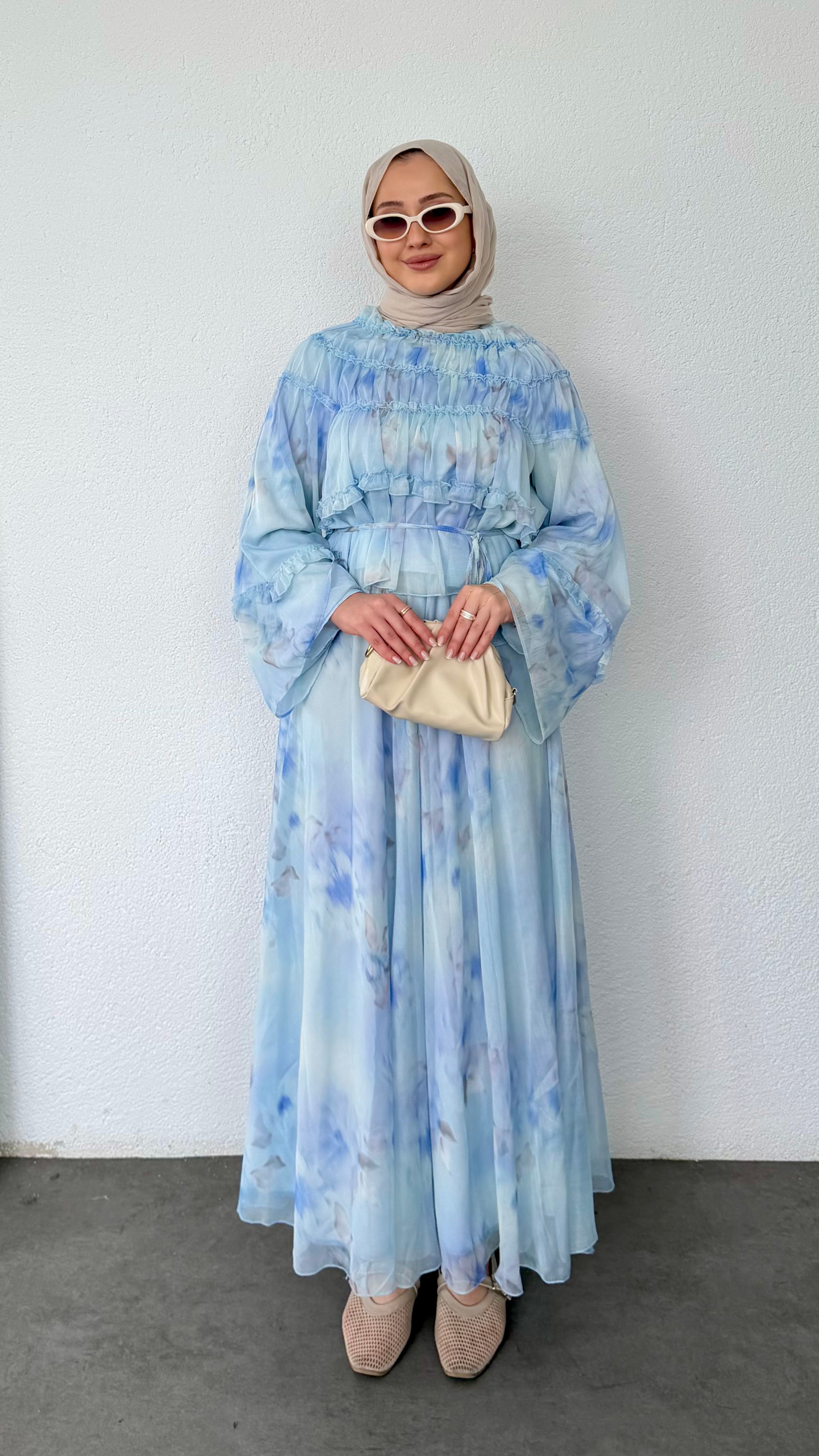 Flora Şifon Gipeli Takım Mavi