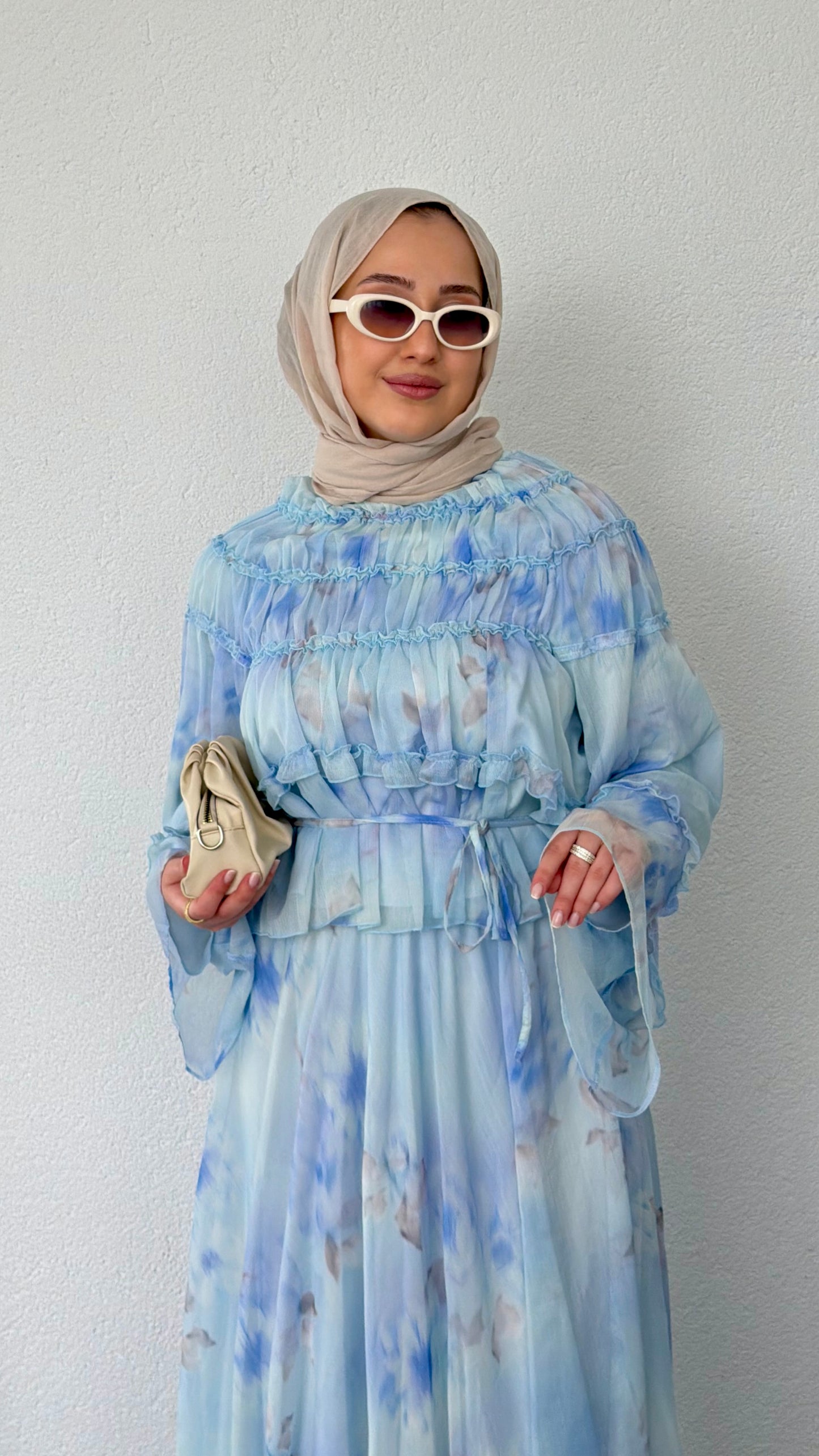 Flora Şifon Gipeli Takım Mavi