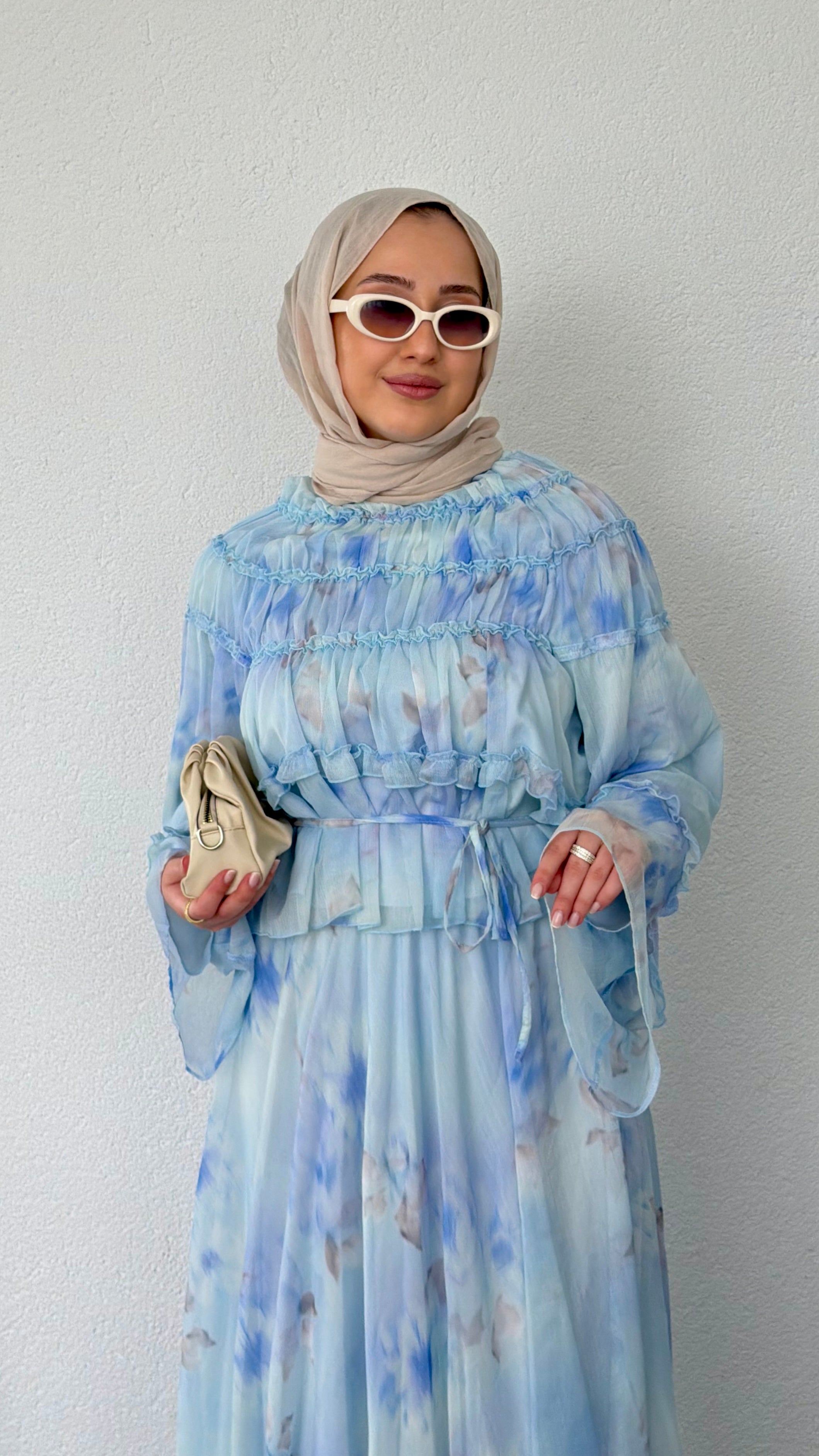 Flora Şifon Gipeli Takım Mavi