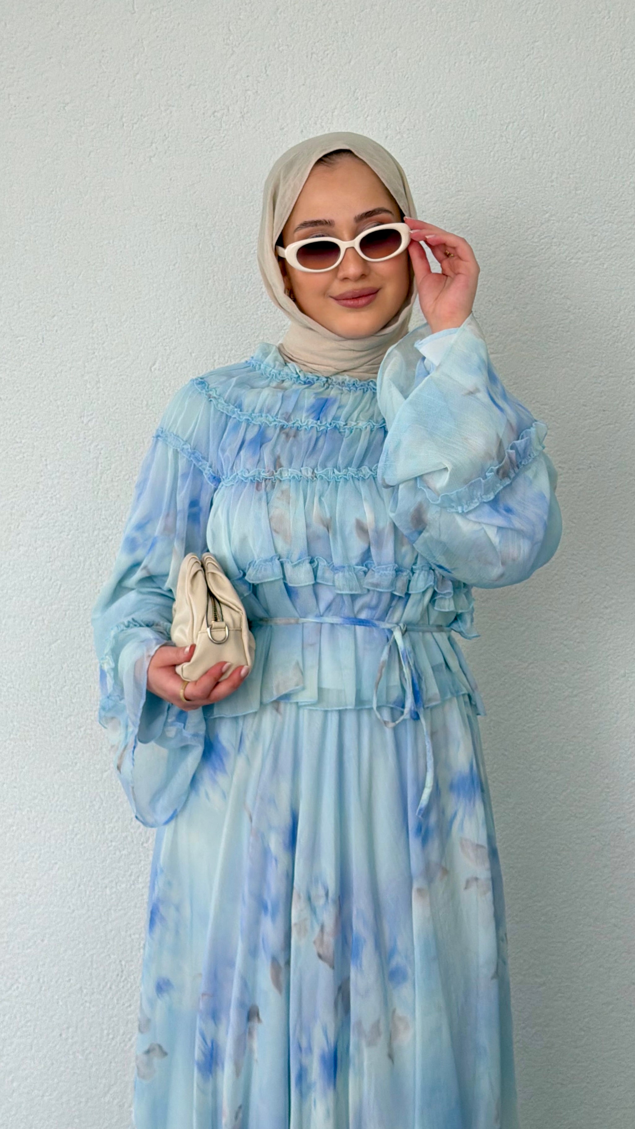 Flora Şifon Gipeli Takım Mavi