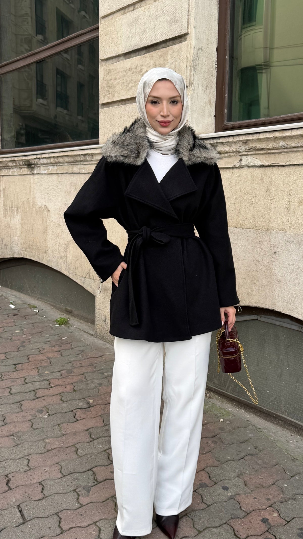 Milano Fermuar Detaylı Kaban Siyah
