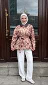 Mirella Batik Desenli Ceket Bordo
