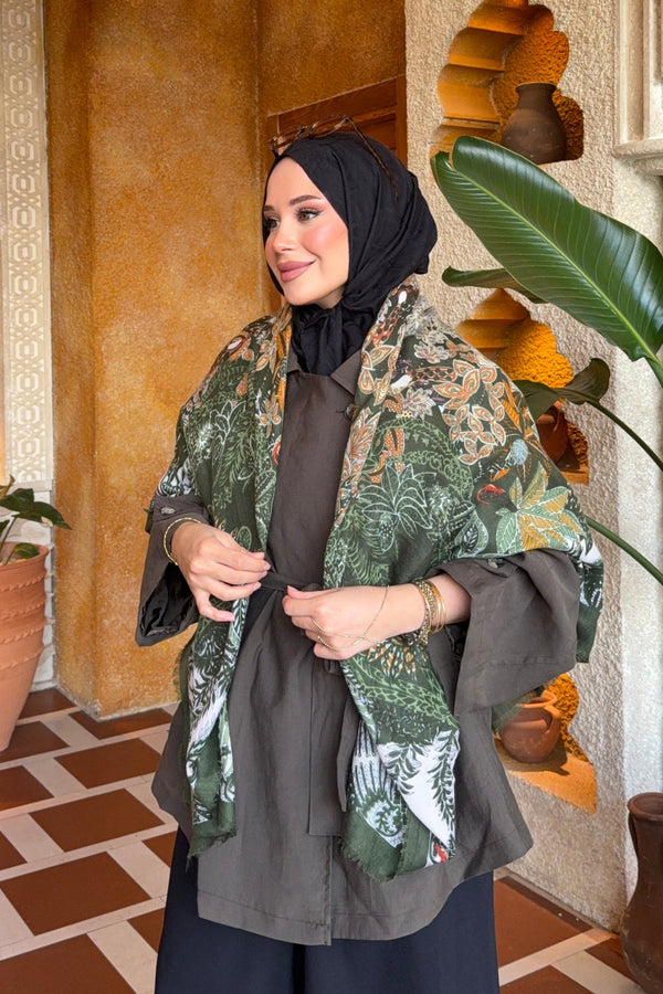 Sienna Omuz Şalı Yeşil