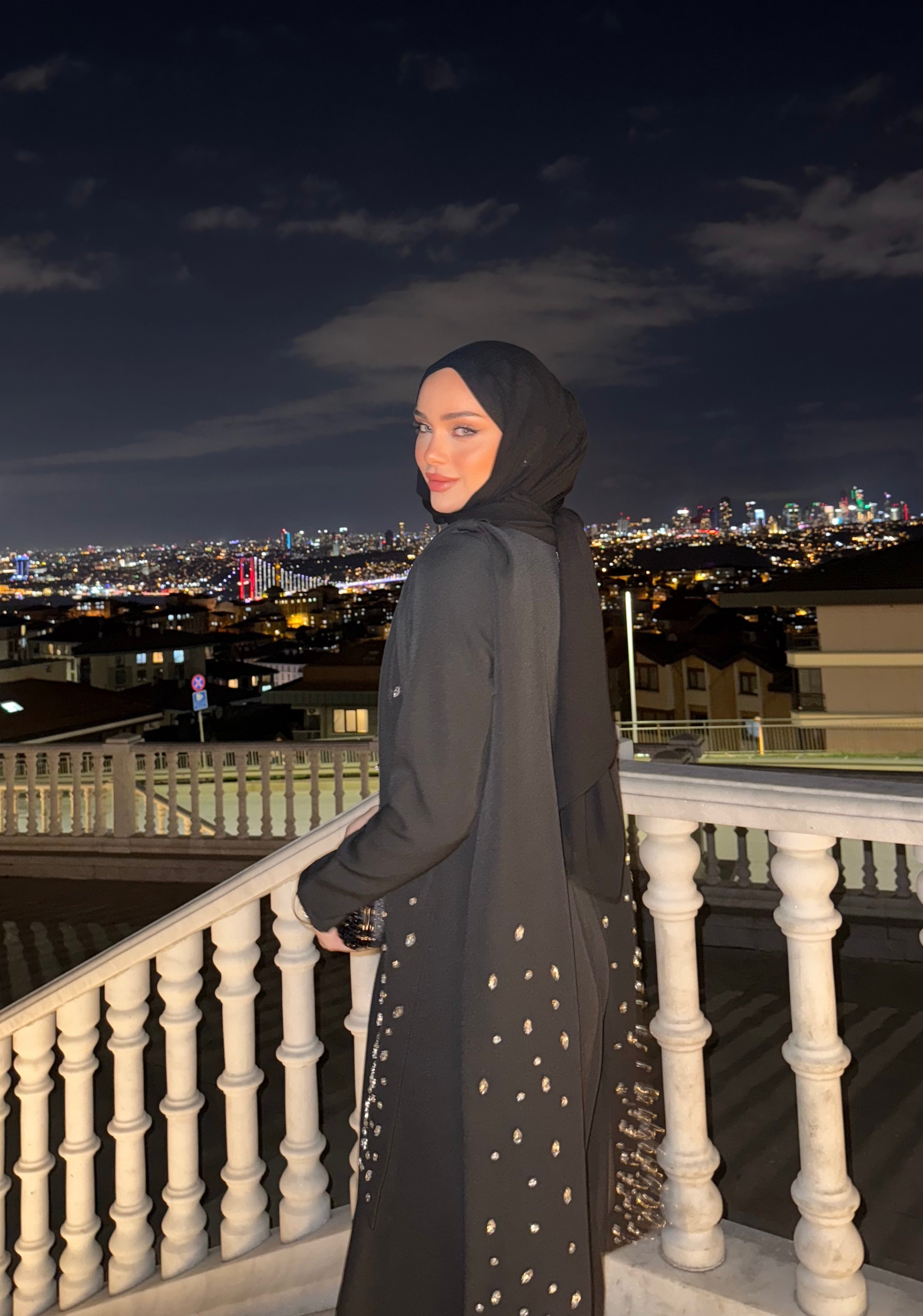 Elsa Taşlı Abiye Siyah