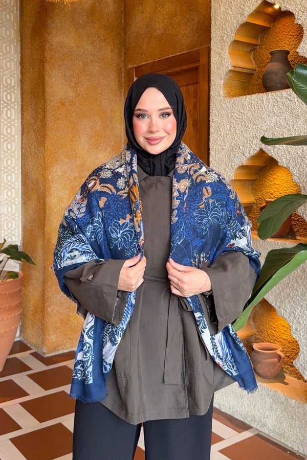 Sienna Omuz Şalı Lacivert