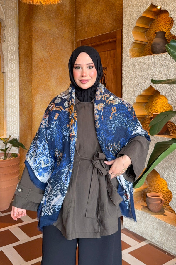Sienna Omuz Şalı Lacivert