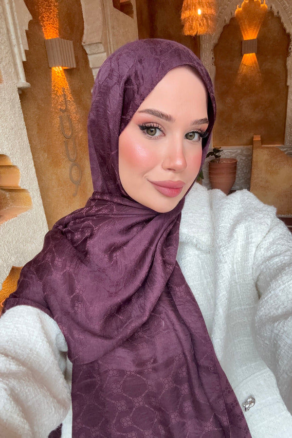 Yonca Desen Ayrobin Jakar Şal Mürdüm