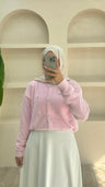 İnci Detaylı Angora Hırka Pembe