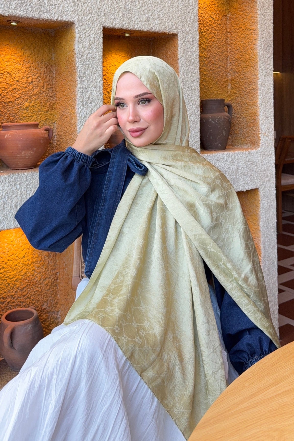 Yonca Desen Ayrobin Jakar Şal Bej