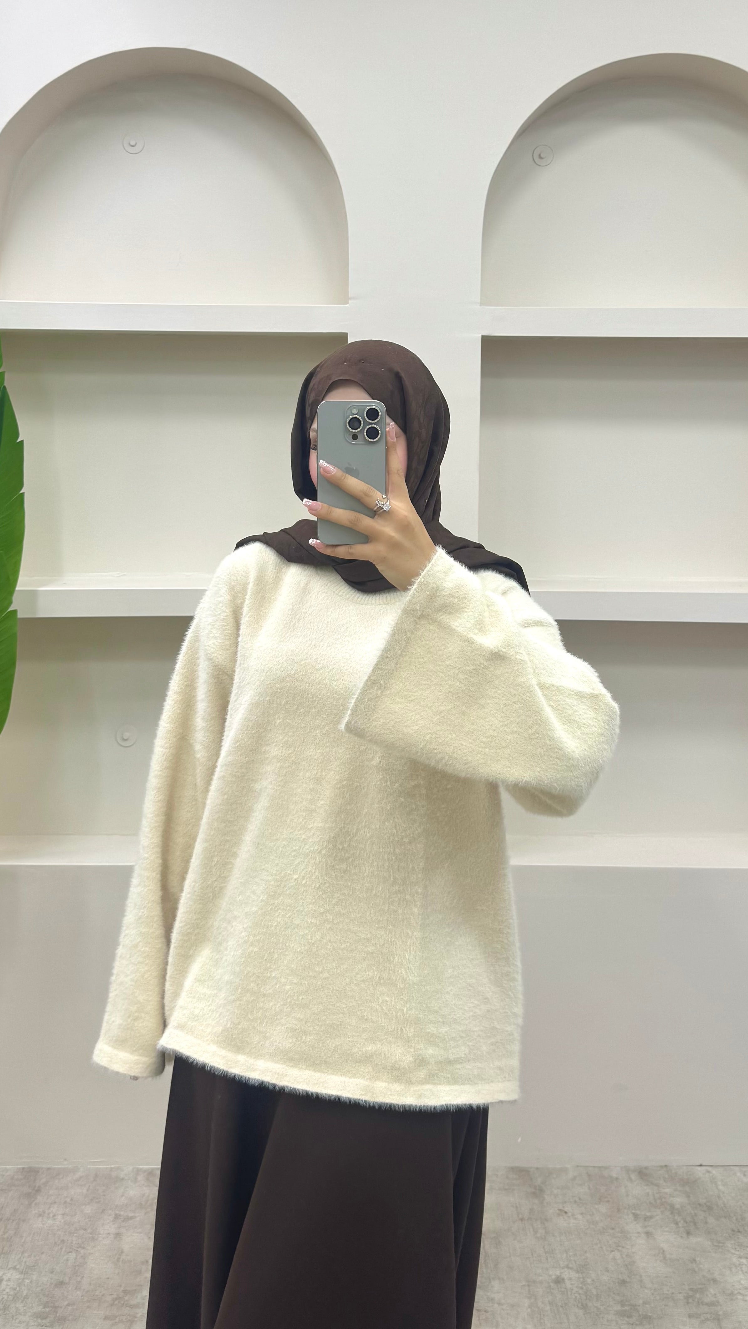 Lidya Angora Kazak Krem