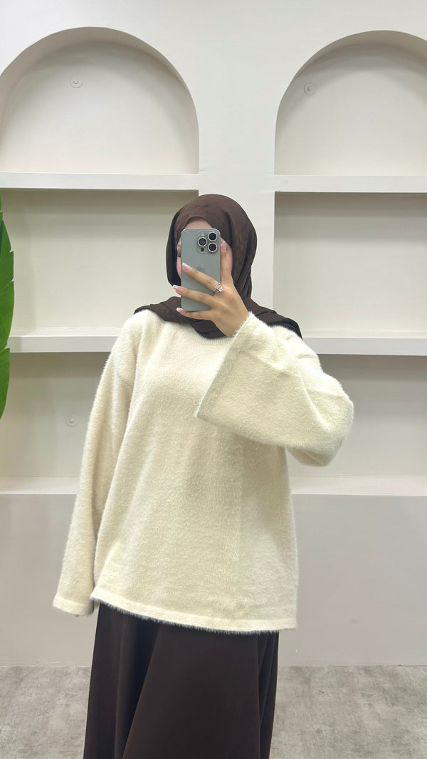 Lidya Angora Kazak Krem