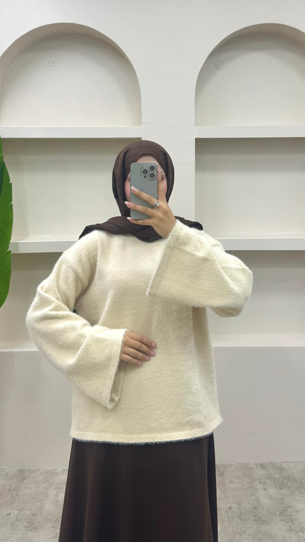 Lidya Angora Kazak Krem