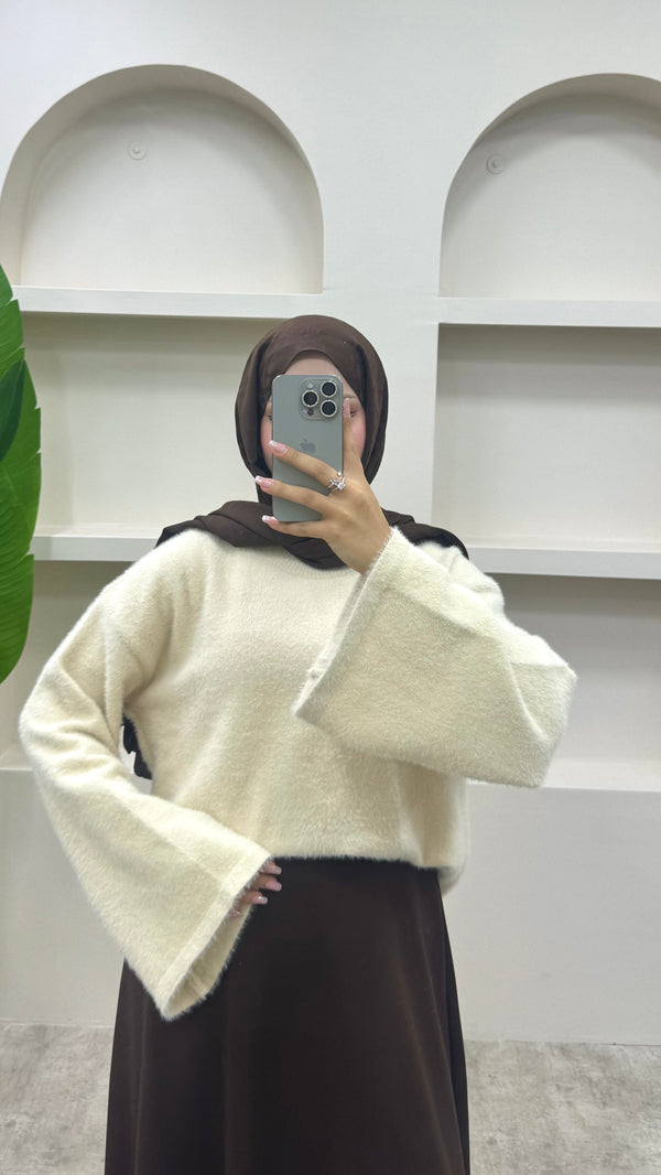 Lidya Angora Kazak Krem