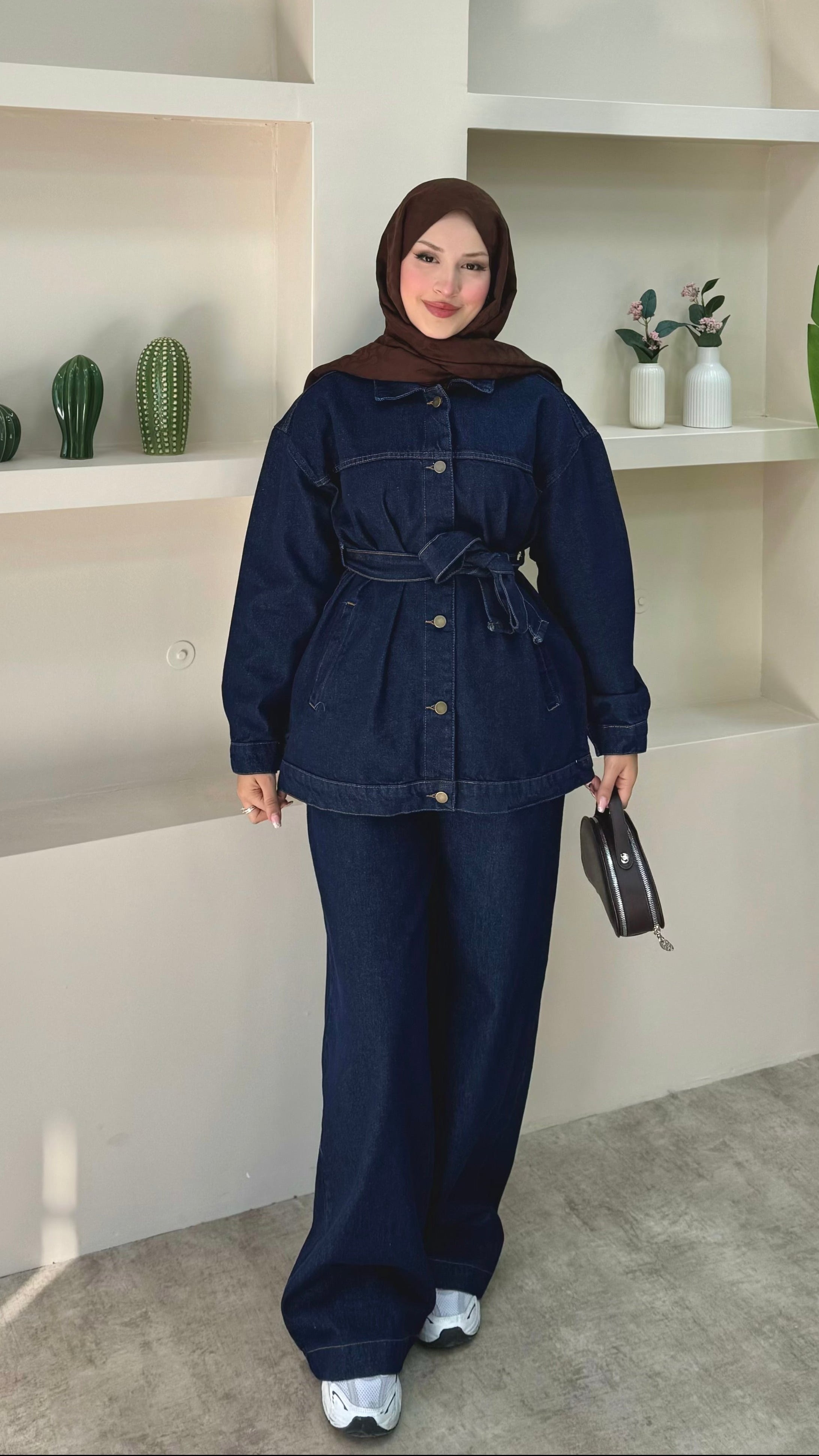 Lisa Kemerli Denim Takım