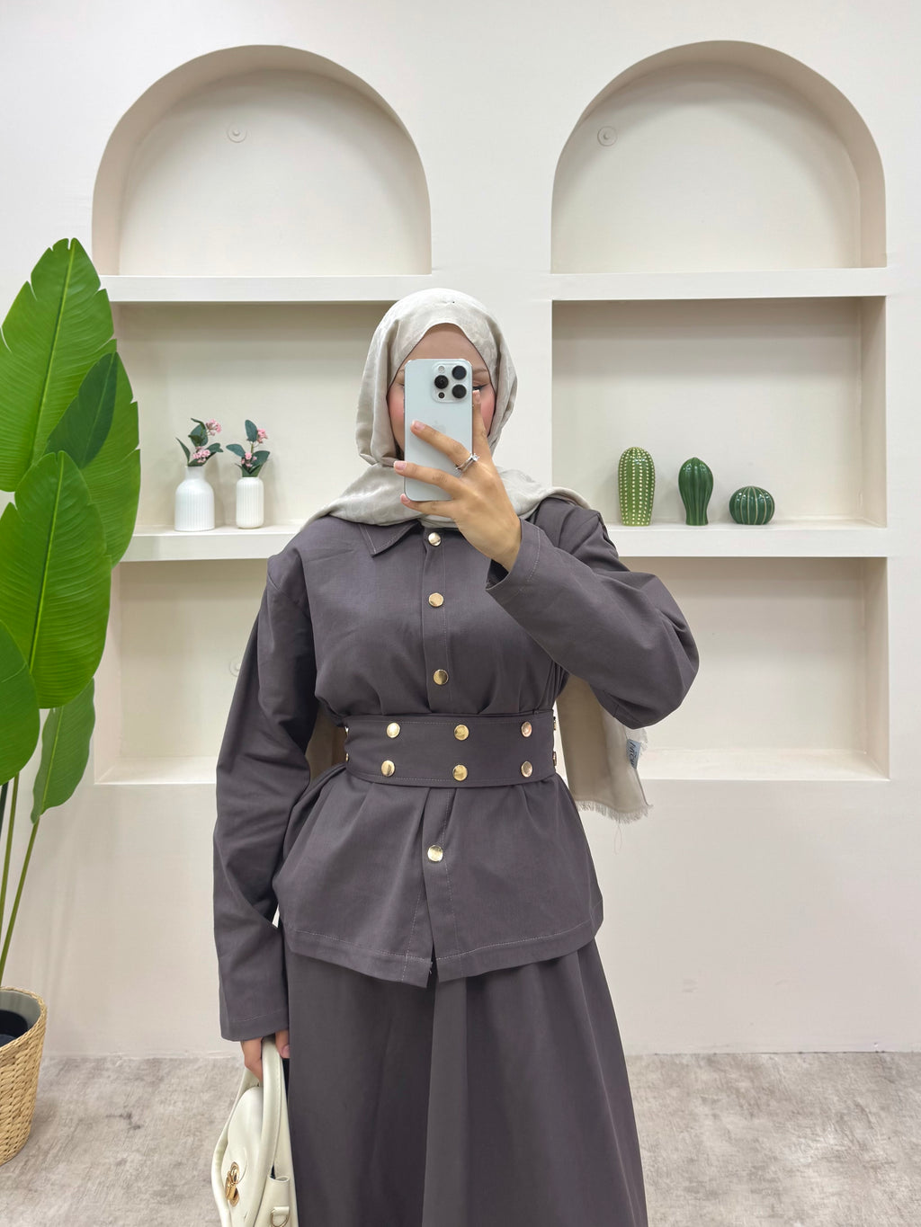 Kot Etekli Takım Kahverengi