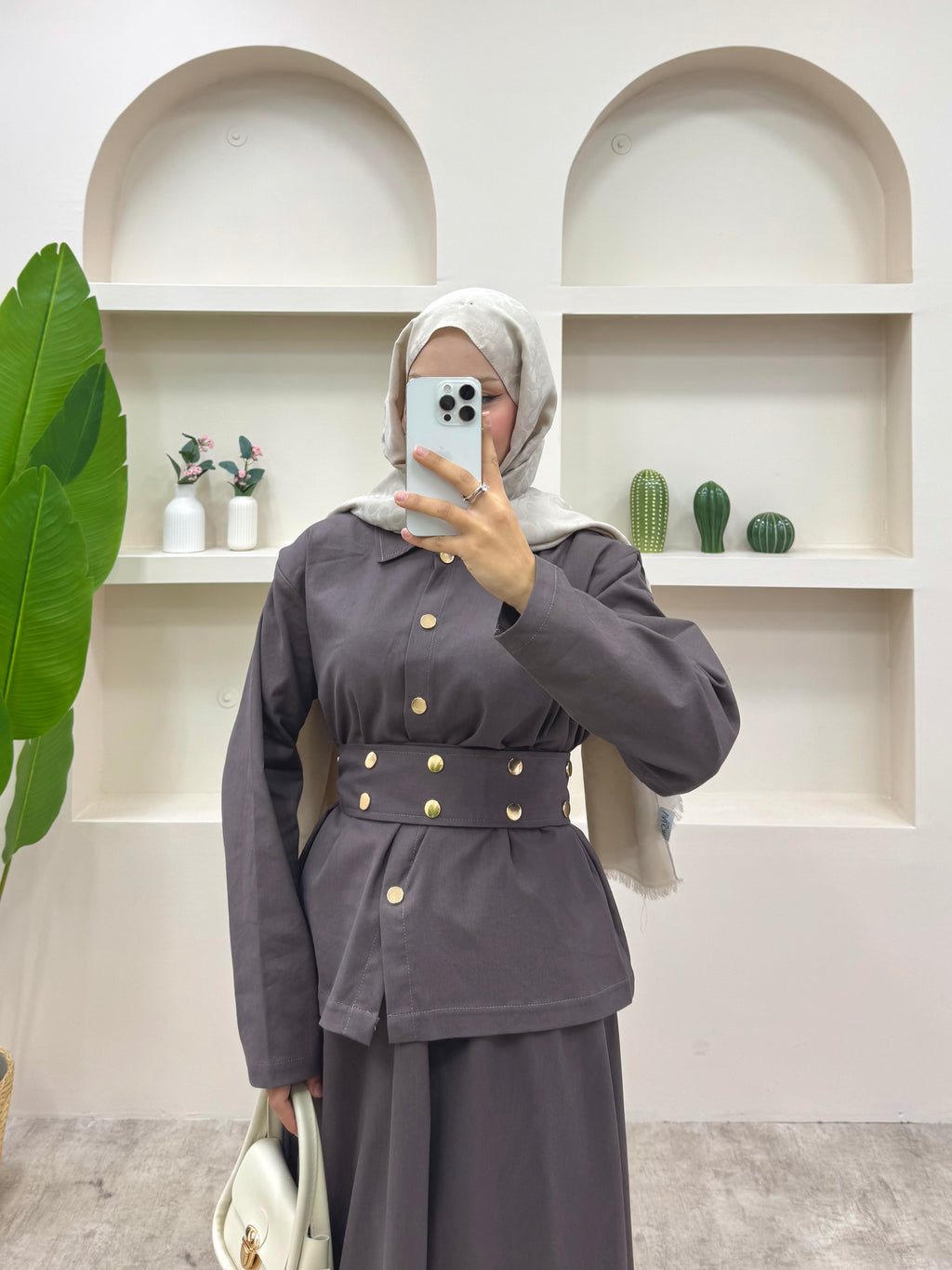 Kot Etekli Takım Kahverengi