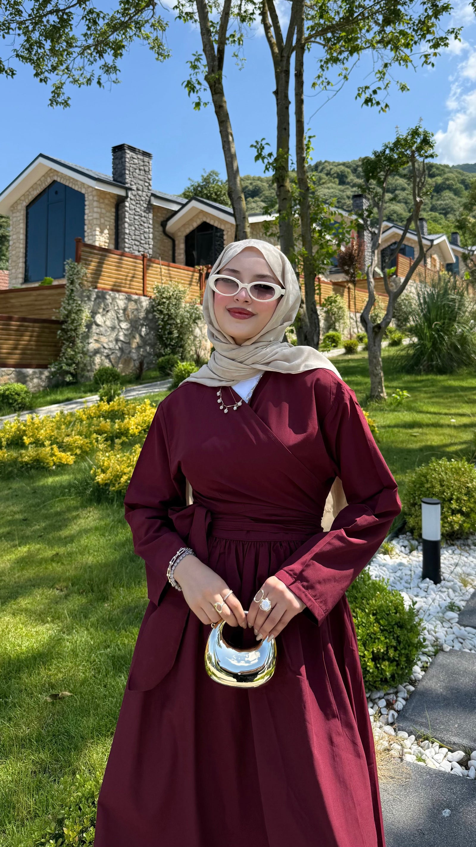 Bağlamalı Üst Etek Takım Bordo