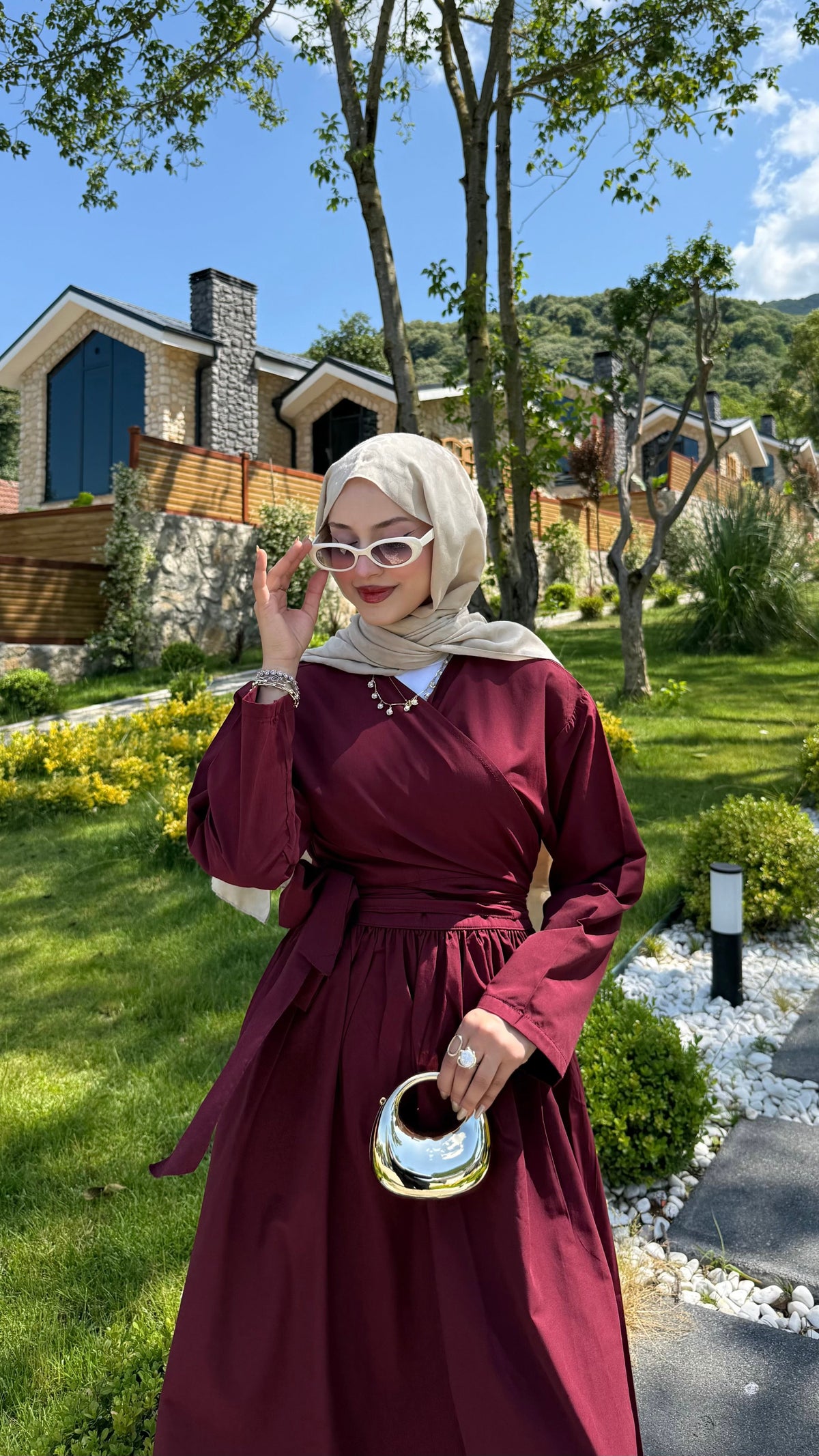 Bağlamalı Üst Etek Takım Bordo