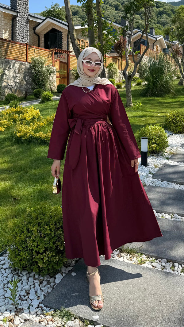 Bağlamalı Üst Etek Takım Bordo