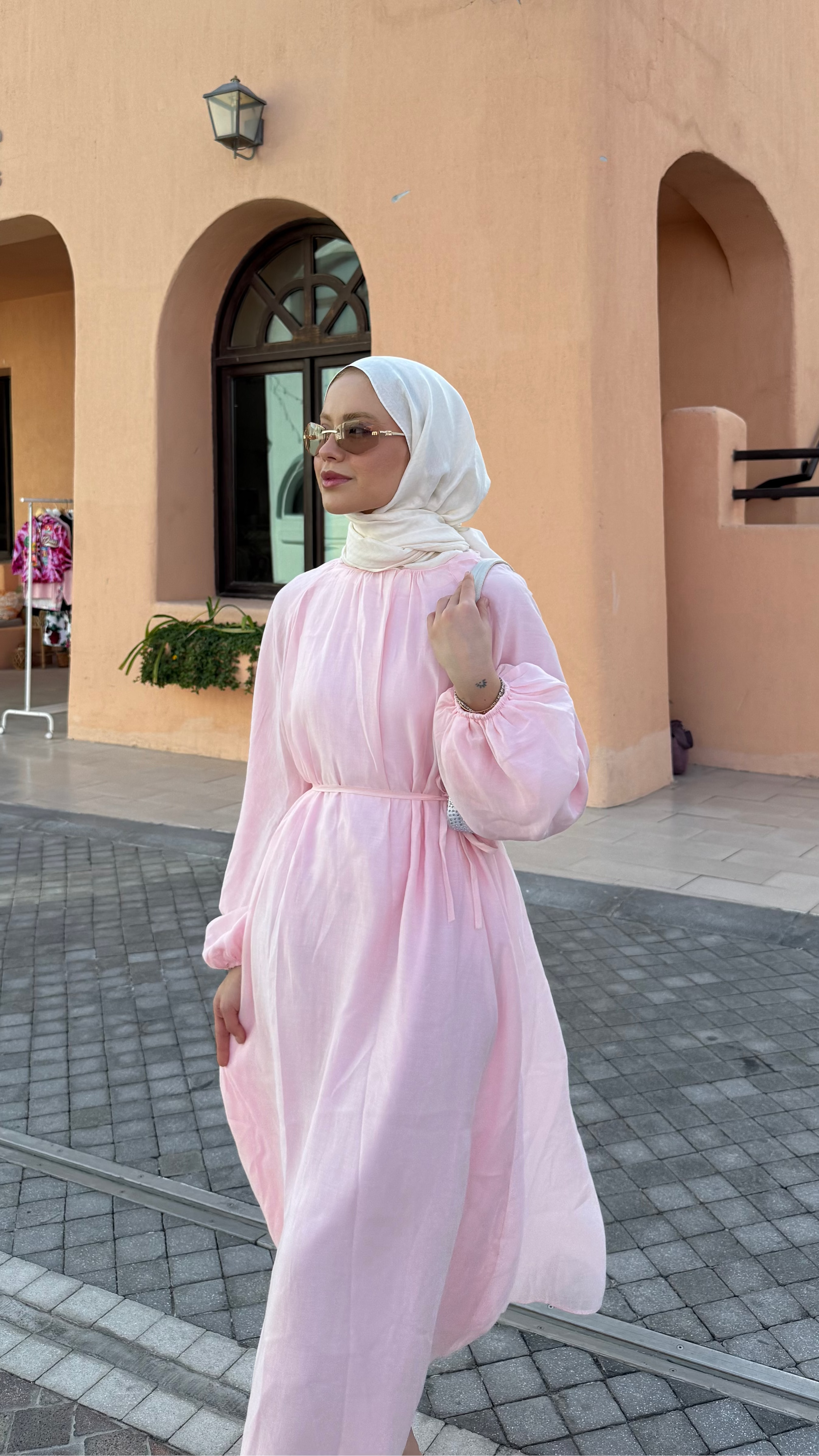 Basic Modal Elbise Pembe