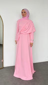 Lale Taşlı Abiye Pembe
