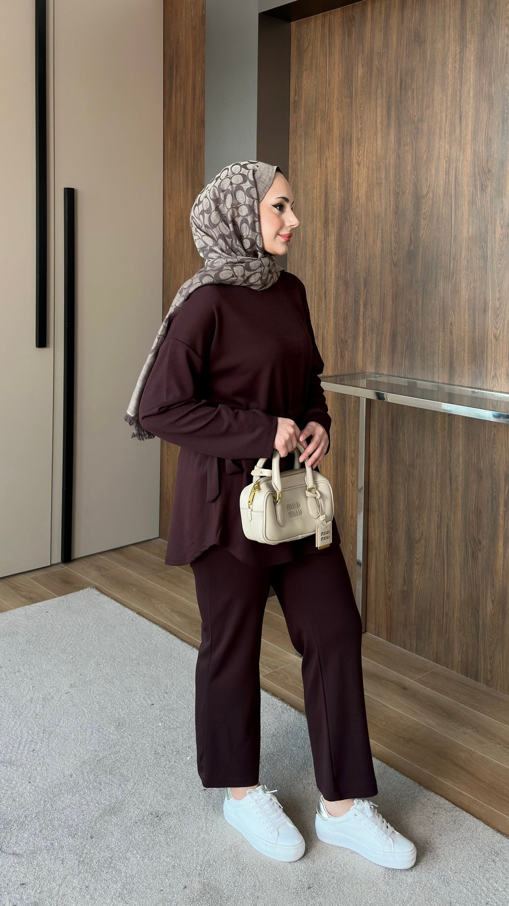 Yandan Bağlamalı Oysho Takım Kahverengi