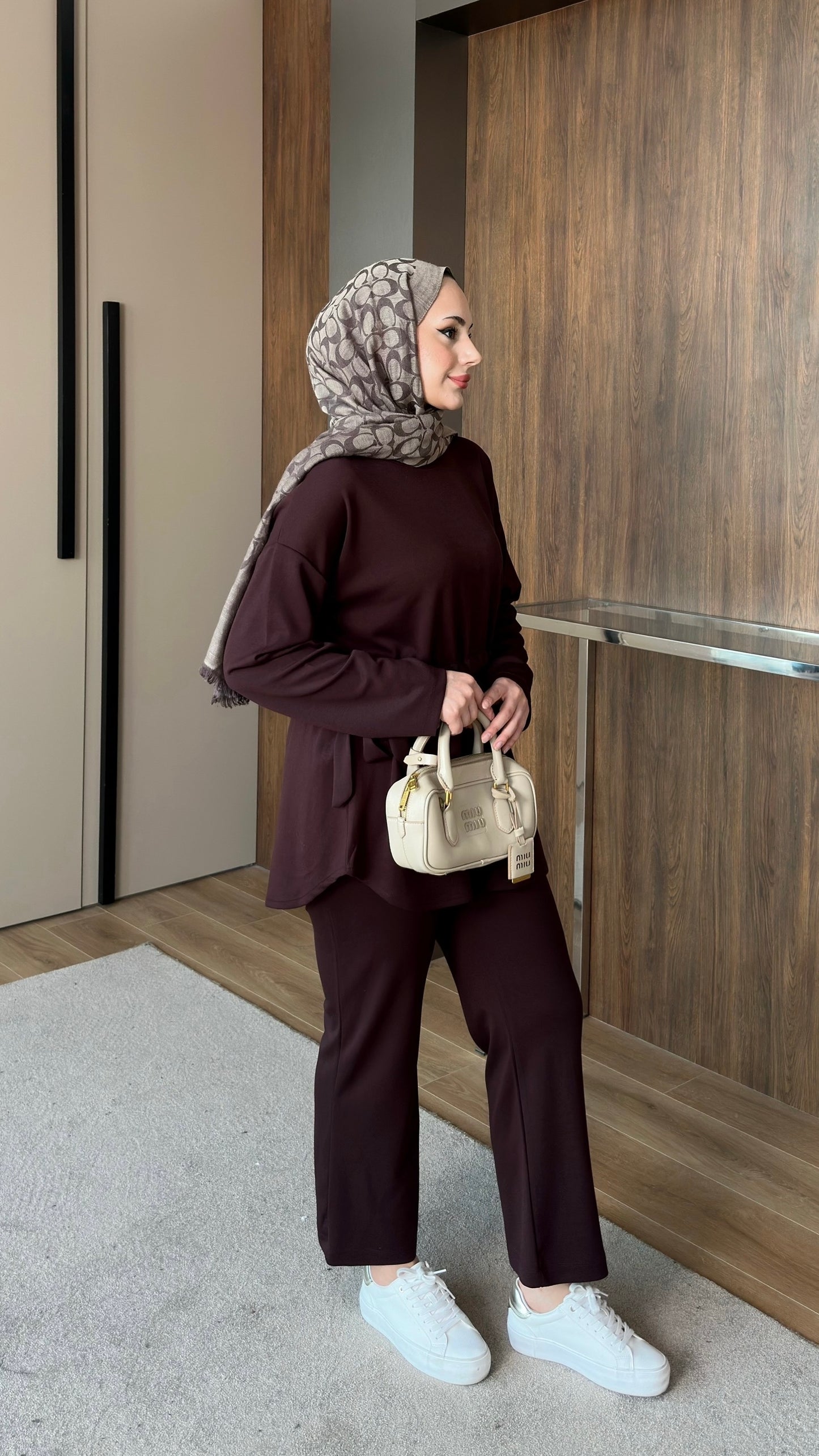 Yandan Bağlamalı Oysho Takım Kahverengi