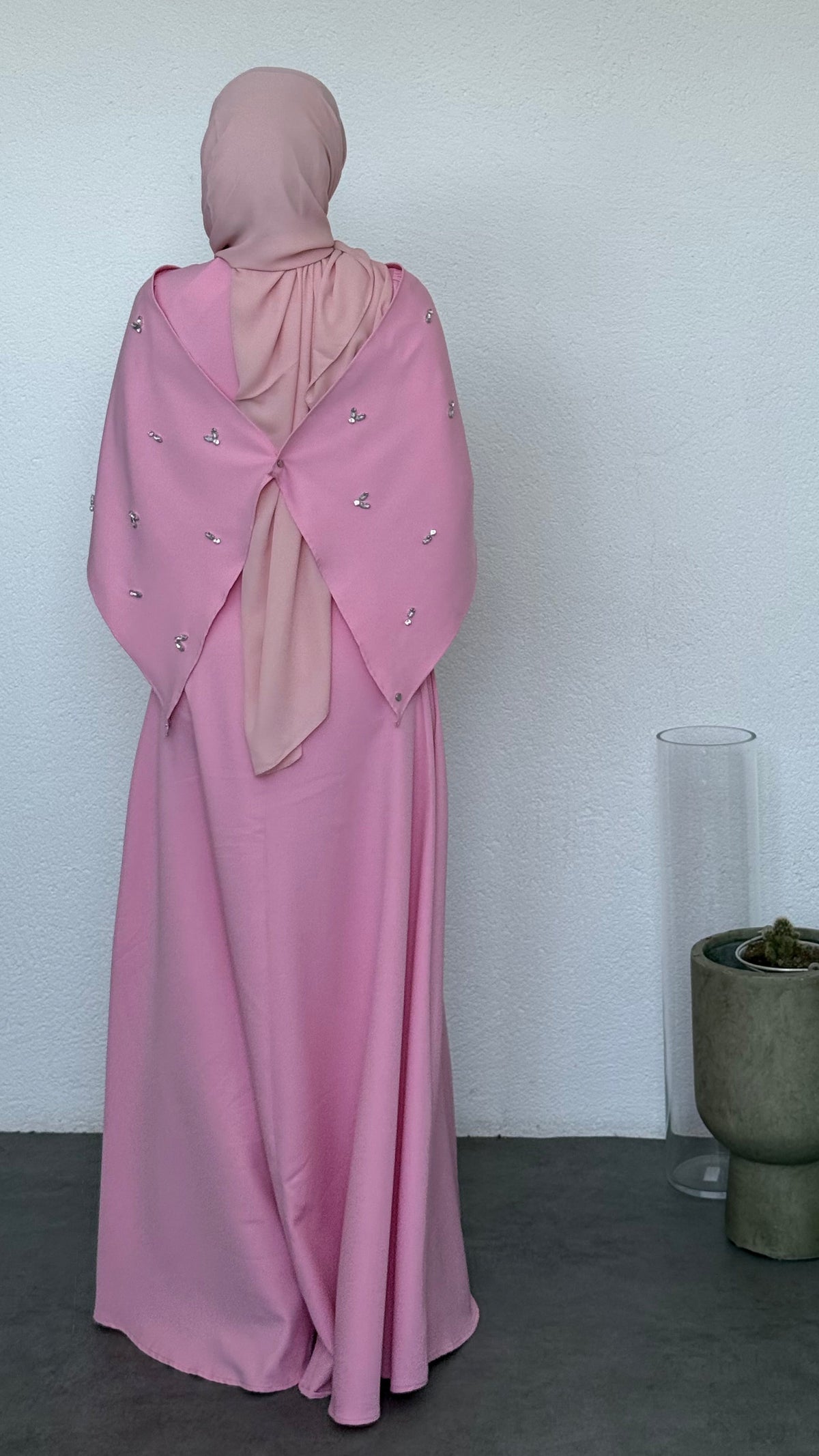 Lale Taşlı Abiye Pembe